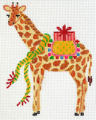 Party Animal Giraffe w/ Gift And Yellow Scarf LB-OM-07