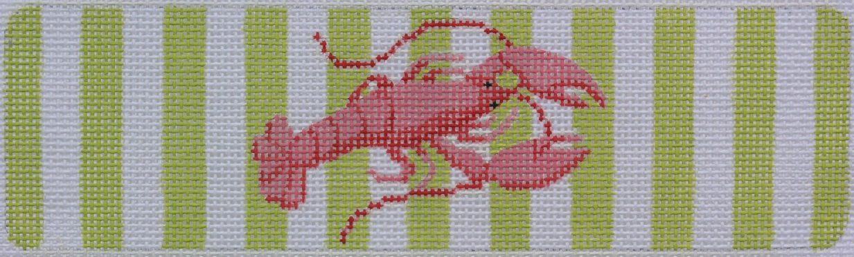 Cuff/Bookmark – Lobster On Lime Cabana Stripes CU-49