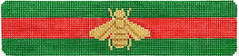 Cuff/Bookmark – Gucci-Inspired Gold Bee On Green w/ Red Stripe CU-69