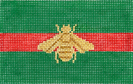 Planet Earth Passport Cover Insert – Gucci-Inspired Gold Bee On Green w/ Red Stripe INSPPP-03