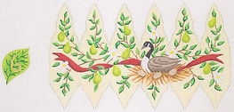 Christmas Ornament – 12 Days Stuffed Pear – Geese-A-Laying (Day 6) (Stitch Guide Available) XM-99
