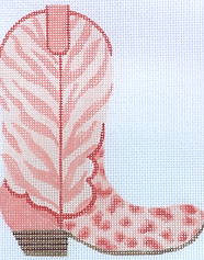 Cowgirl Boot – Coral Cheetah & Zebra (Pointing Right) CB-03R