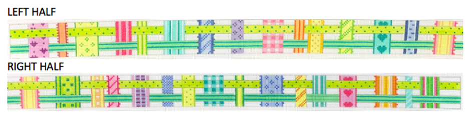 Belt – Woven Ribbons – Pastels On White BL-01
