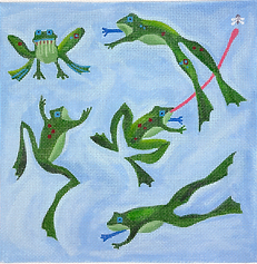 Bug Catcher – Frogs On Light Blue AT-PL-01