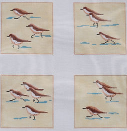Set Of 4 Coasters – Sandpipers On Beach CO4-08