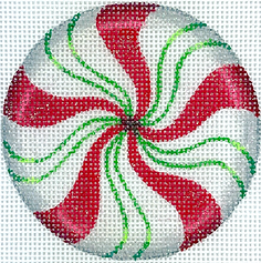Christmas Ornament – Sparkly Red & Green Peppermint XM-200
