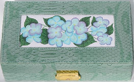Lee’s Jewelry Box/Wallet Insert – Hydrangeas – Blues, Purples & Greens INSLJW-34
