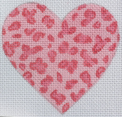 Mini Heart – Cheetah Spots – Pinks OM-20