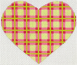 Mini Heart – Madras Plaid – Pink, Watermelon & Limes OM-271