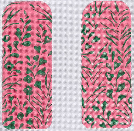 Glasses Case – Hawaiian Floral – Greens On Pink (Half-Size) EGC-01h