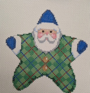 Argyle Santa Ornament CT2043