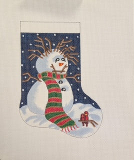 Twiggy Snowman with Red Birds Stocking MS1