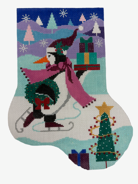 Skating Penguin with Gifts ST MC18B