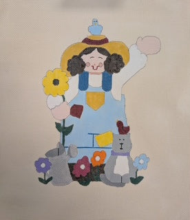 Garden Girl in Overalls POM07