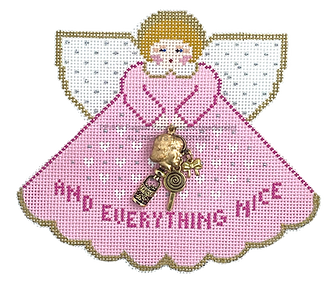 Angel with Charms: Little Girls Are Made (Pink) PP954