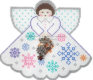 Angel with Charms: Snowflake (White) PP996BI