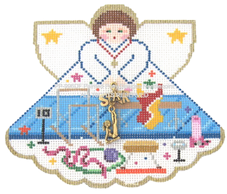 Angel with Charms: Girl’s Gymnastics Star (White) PP996DF