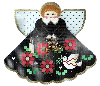 Angel with Charms: Peace on Earth (Black) PP996DP