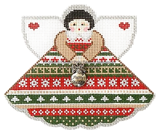 Angel with Charms: Christmas Stripe (Multi) PP996KS