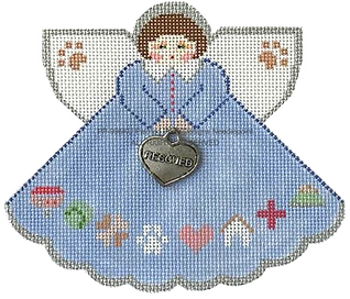 Angel with Charms: Love My Rescue Dog (Light Blue) PP996KU