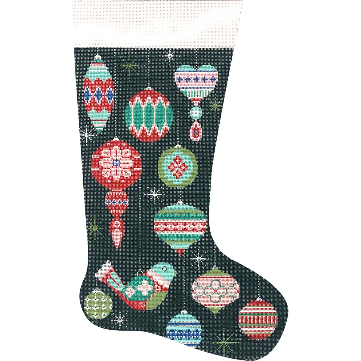 Partridge And Ornaments Stocking 4340