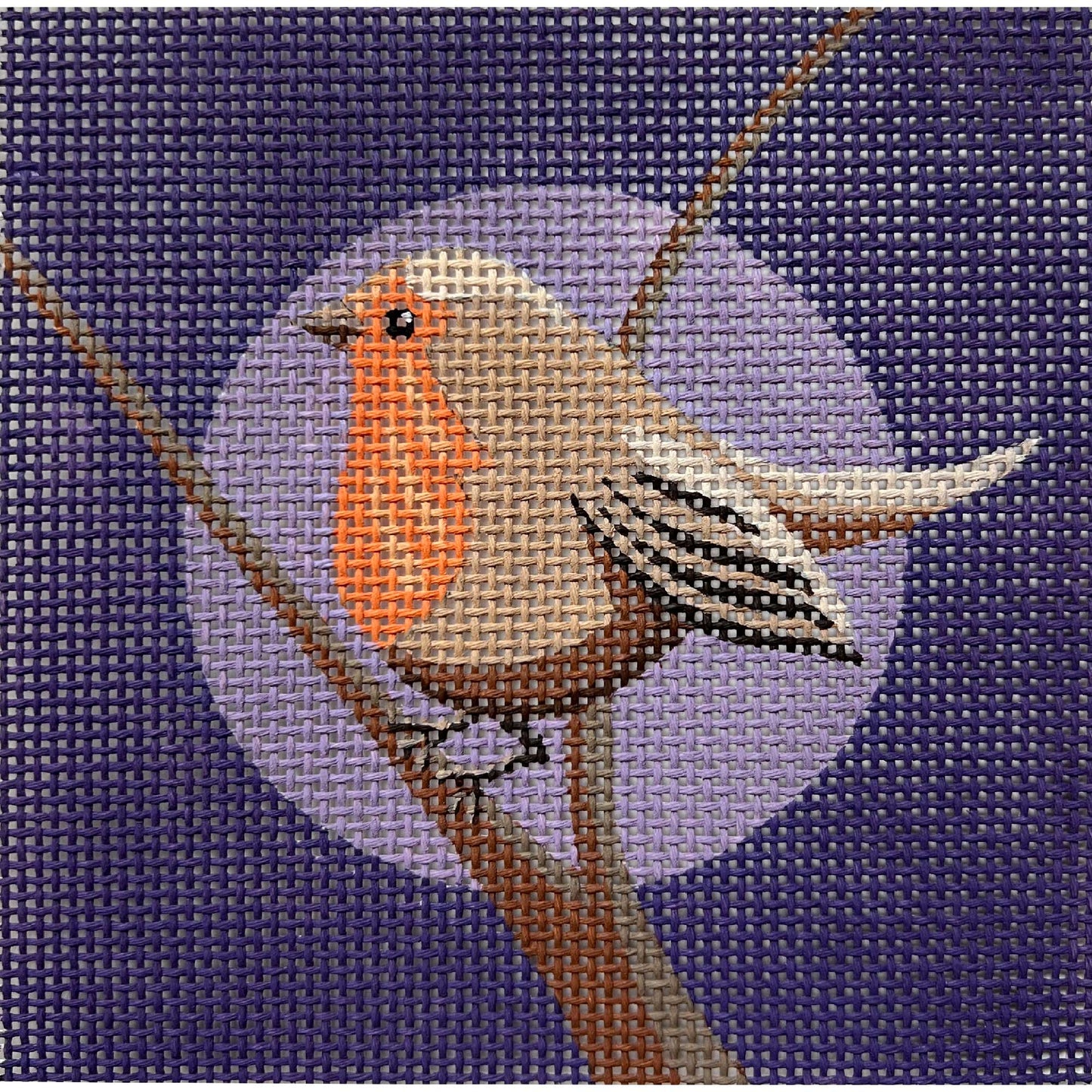 Brown Bird On Purple 4492