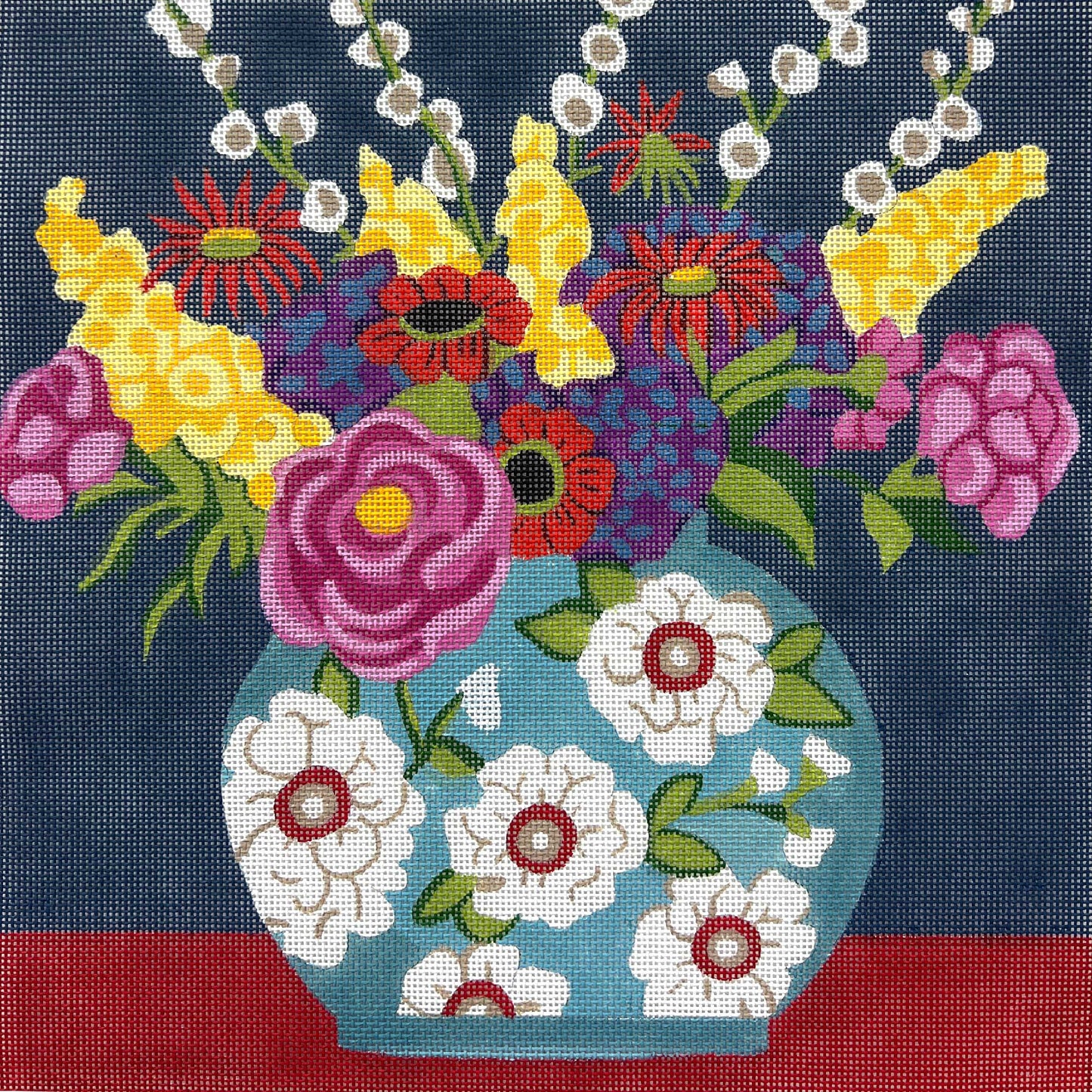 Chinoiserie Vase With Bouquet 4577