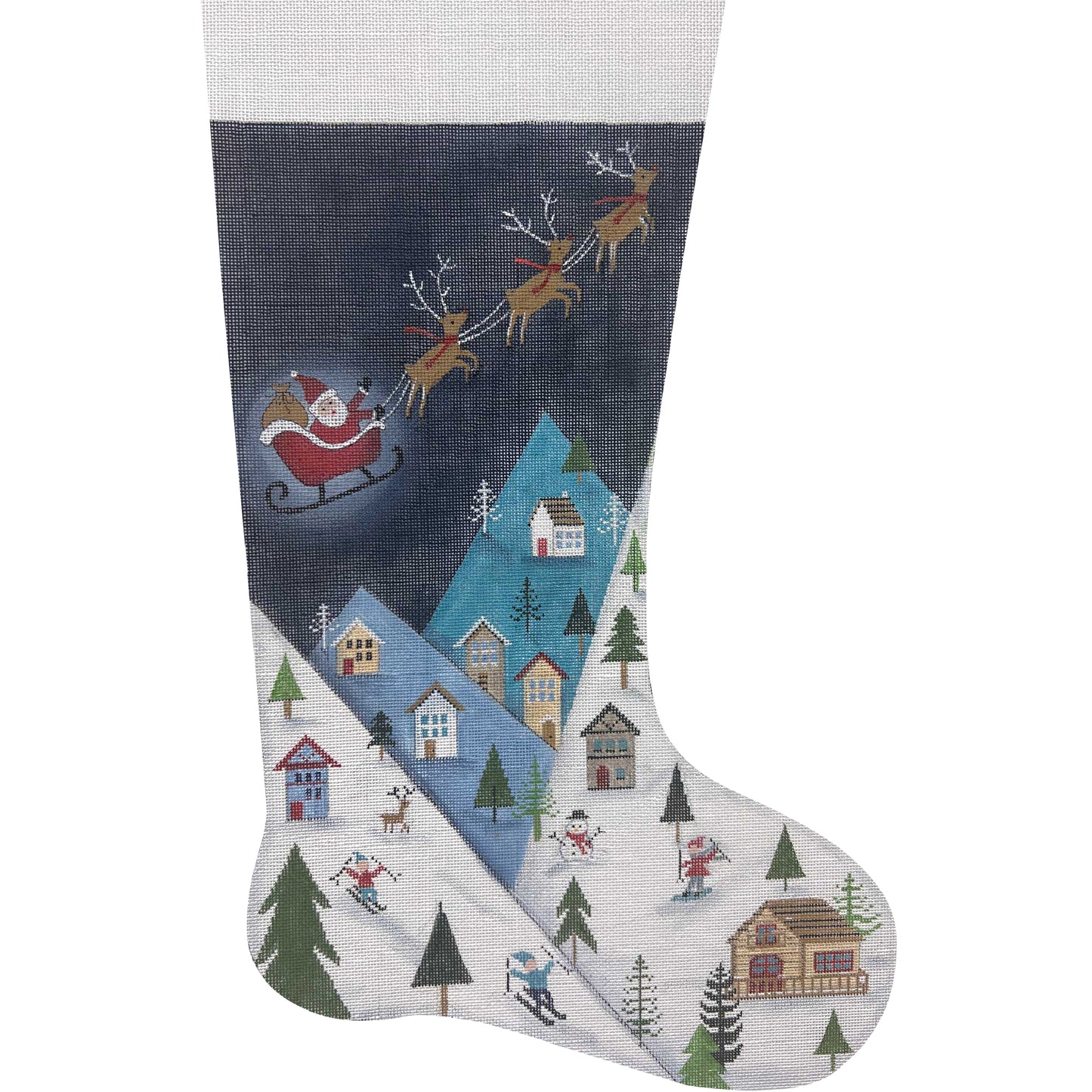 Ski Mountian Christmas Eve Stkg 4588