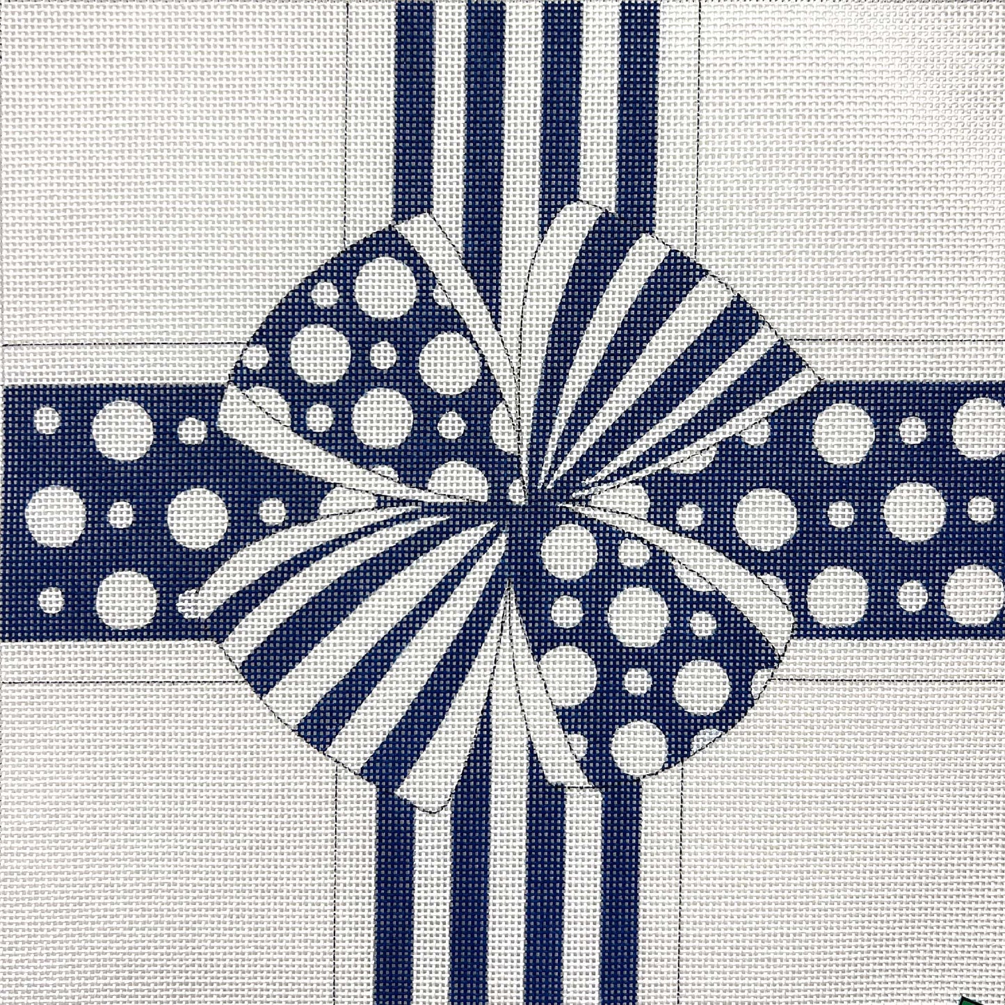 Navy And White Bow 4645
