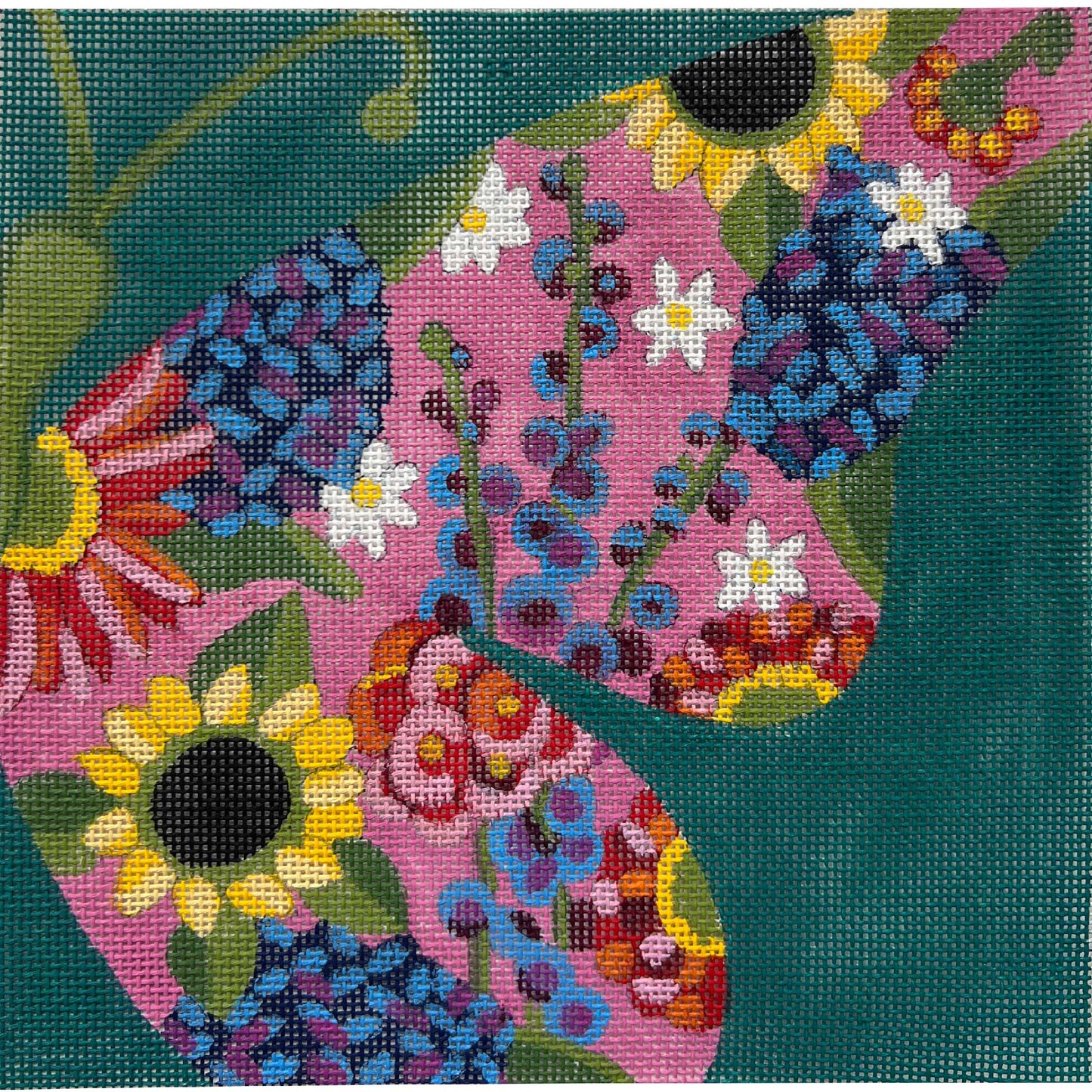 Small Half Butterfly - Teal 4716