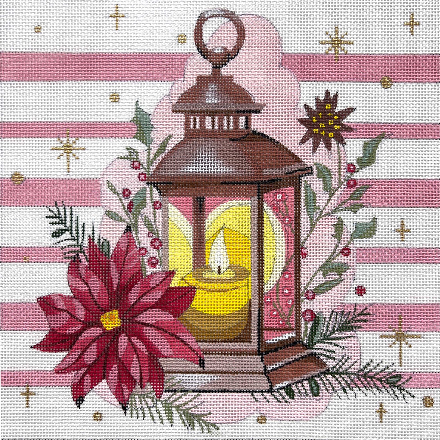 Lantern With Pink Stripes 4735