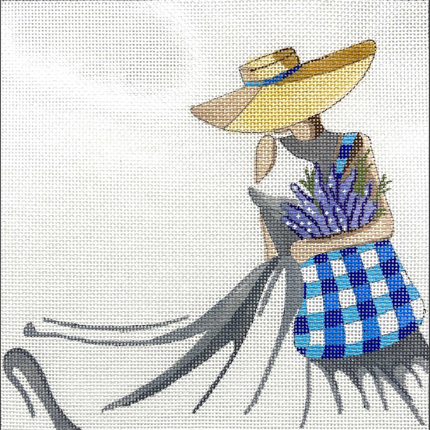 Gingham Bag & Lavender 4743