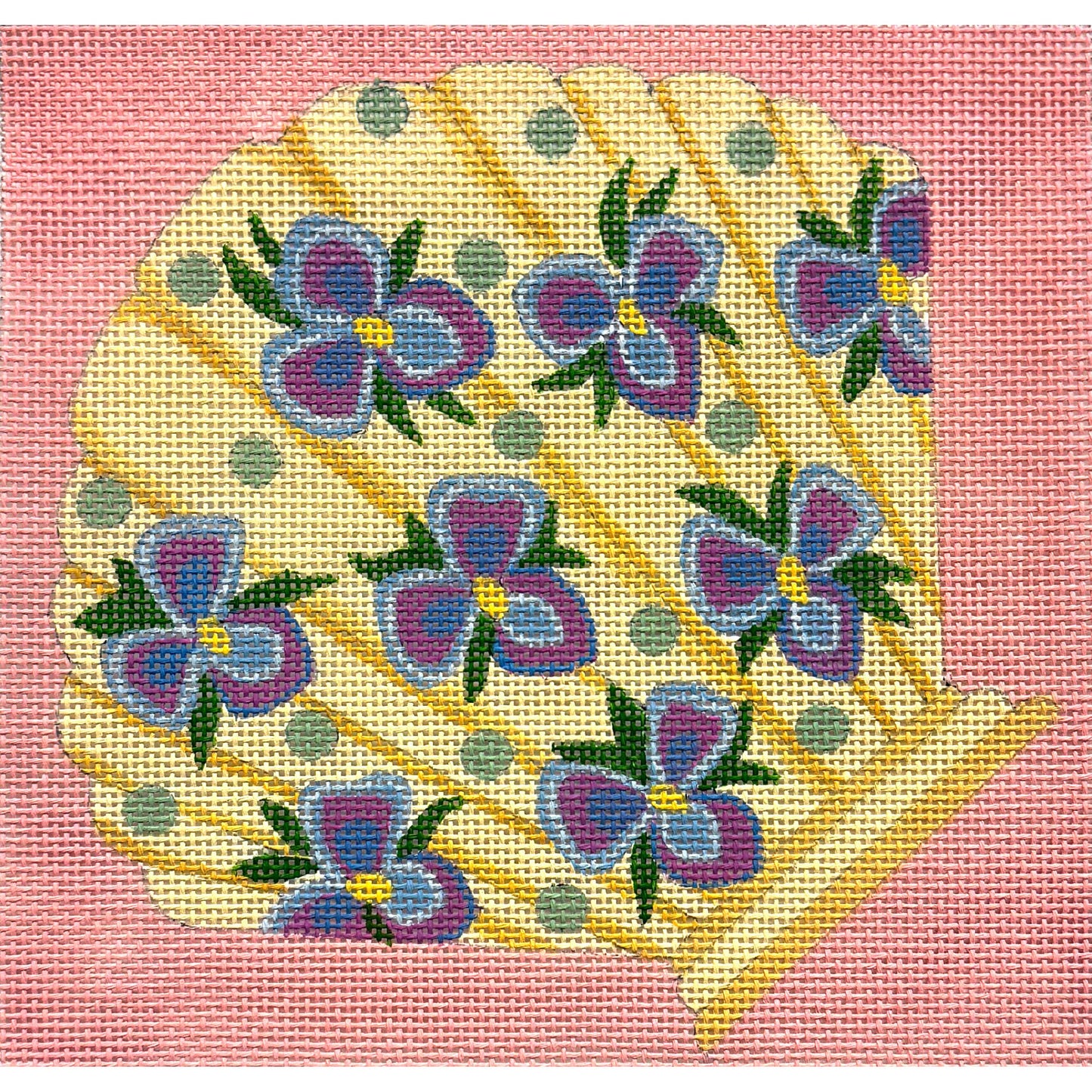 Yellow Floral Shell 4873