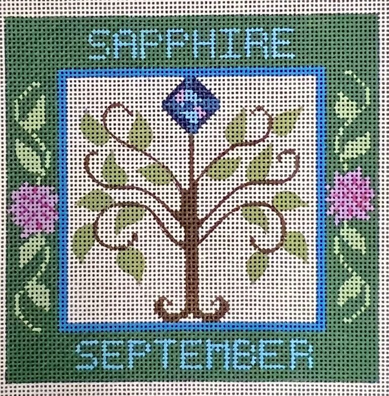 September Birthstone Floral Square CH-1035