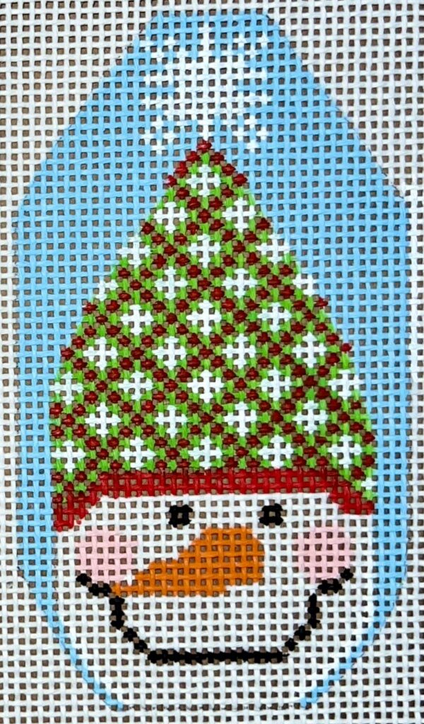 Snowman Ornament - Hat with Snowflakes CH-1233