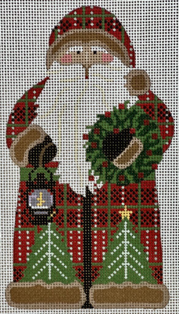 Father Christmas - Red holding Wreath and Lantern CH-1390