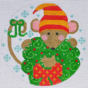 Wreath Mouse Ornament CH-198