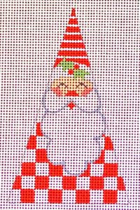 White and Red Checkered Santa - Triangle CH-611