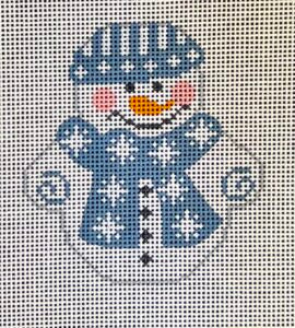 Snowman with Blue Snowflakes Scarf CH-723
