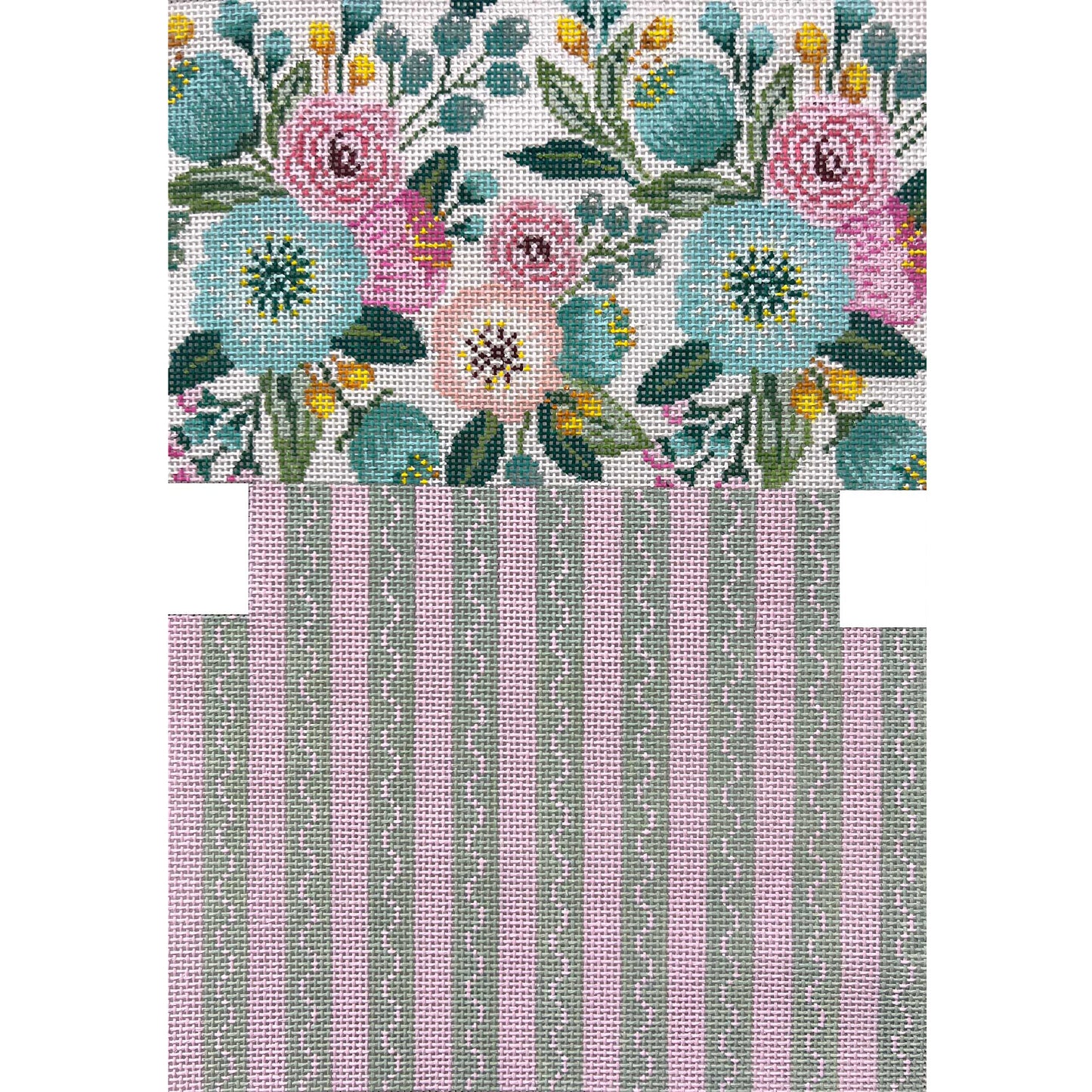 Pastel Floral With Stripes Clutch CL116