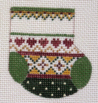 Five Hearts with space for Name - Wee Stocking D-20A