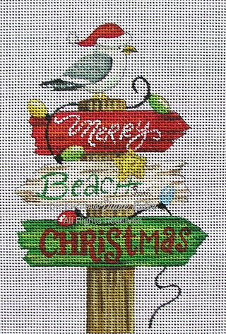 Beach & Sea: Merry Beach Christmas Sign DKBH04A