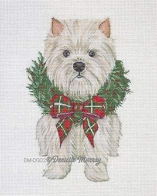 Dog: Holiday Westie Ornament DMDG02A