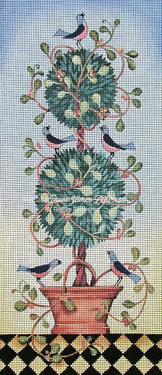 Floral: Topiary Birds DPFL08