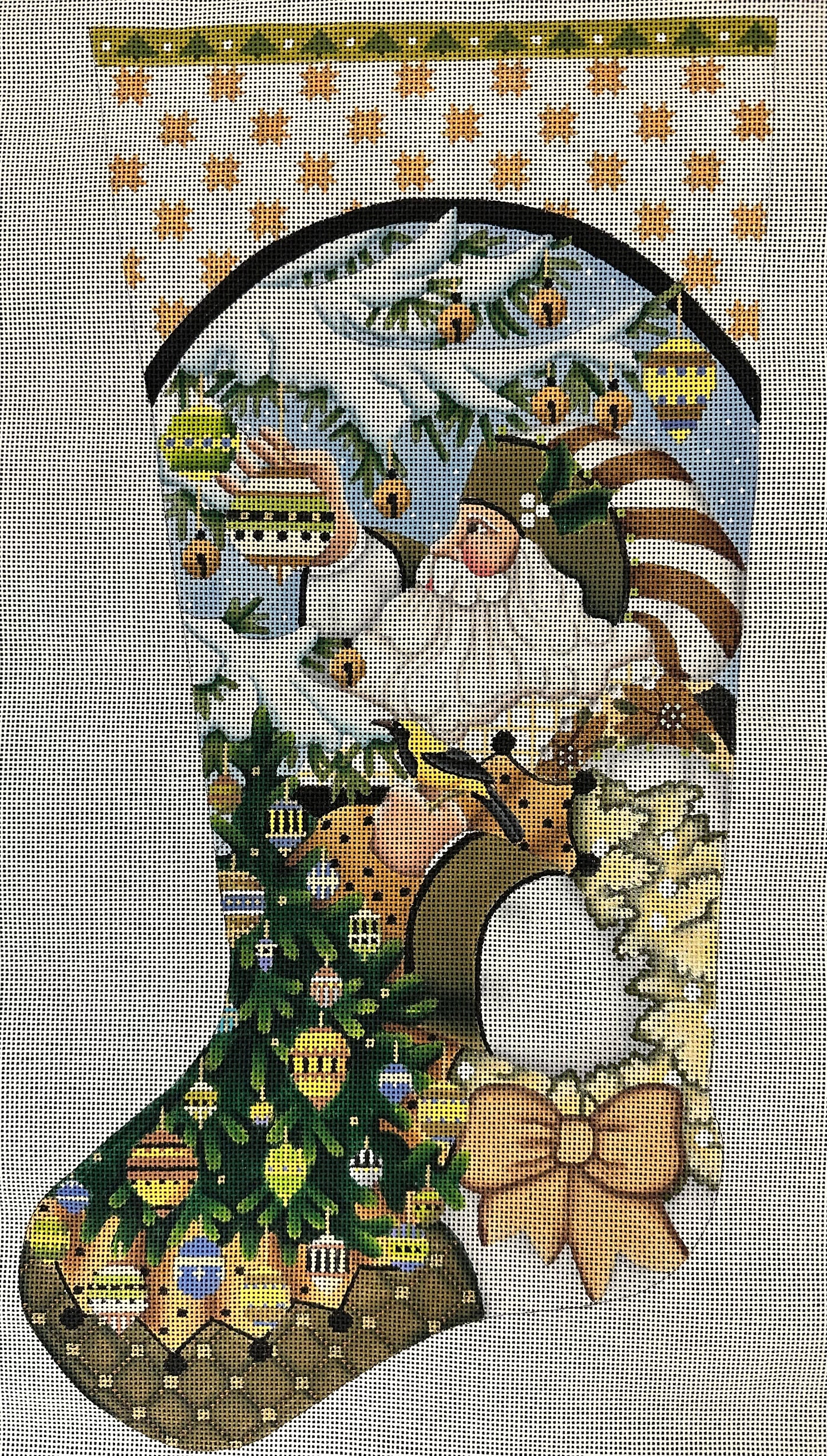Golden Santa Sock