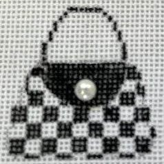 Mini Purse - Black & White Check HB-79