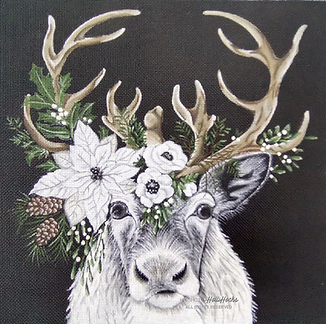 Christmas: Snow the Reindeer (Black Canvas) HHCH01