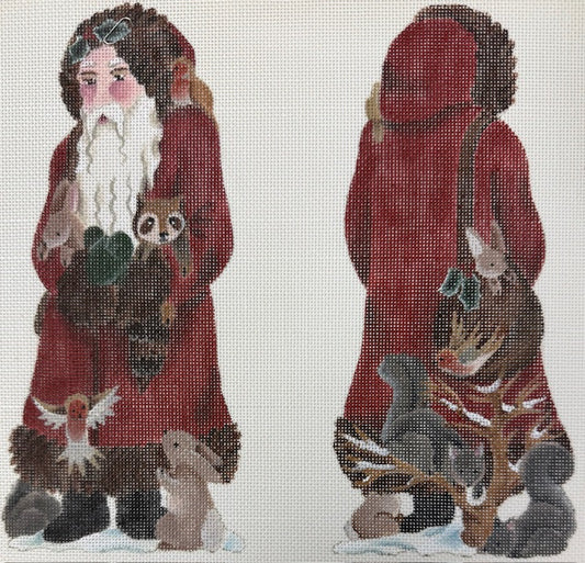 2 Sided Woodland Santa  167H