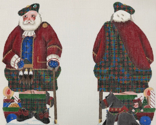 2 Sided Santa Scotsman 167O