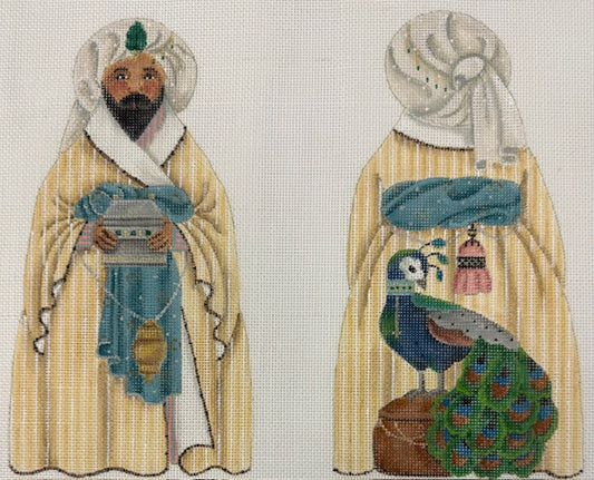 2 Sided Santa with Peacock 218D